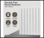 Sealey DH350 Baridi Horizontal Radiator Contemporary Double Flat Panel Design 600 x 700mm - White