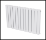 Sealey DH351 Baridi Horizontal Radiator Contemporary Double Flat Panel Design 600 x 910mm – White