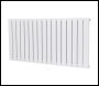 Sealey DH352 Baridi Horizontal Radiator Contemporary Double Flat Panel Design 600 x 1190mm – White