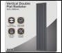 Sealey DH353 Baridi Vertical Radiator Contemporary Double Flat Panel Design 420 x 1800mm – Anthracite
