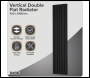 Sealey DH354 Baridi Vertical Radiator Contemporary Double Flat Panel Design 420 x 1800mm – Black