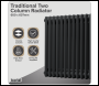 Sealey DH362 Baridi Horizontal Traditional 2 Column Radiator 600 x 607mm – Black