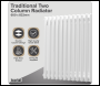 Sealey DH368 Baridi Horizontal Traditional 2 Column Radiator 600 x 832mm – White