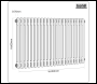 Sealey DH369 Baridi Horizontal Traditional 2 Column Radiator 600 x 1012mm – White