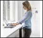 Sealey DH36 Dellonda Single Motor Ultra-Quiet Adjustable-Height Electric Sit/Stand Desk - White Desktop
