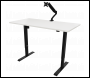 Sealey DH36 Dellonda Single Motor Ultra-Quiet Adjustable-Height Electric Sit/Stand Desk - White Desktop