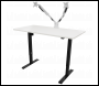 Sealey DH36 Dellonda Single Motor Ultra-Quiet Adjustable-Height Electric Sit/Stand Desk - White Desktop