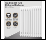 Sealey DH370 Baridi Horizontal Traditional 2 Column Radiator 600 x 1147mm – White