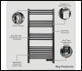 Sealey DH371 Baridi Electric Heated Towel Rail 1085 x 535mm with LED Display – Black