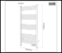 Sealey DH372 Baridi Electric Heated Towel Rail 1085 x 535mm with LED Display – Silver