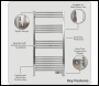 Sealey DH372 Baridi Electric Heated Towel Rail 1085 x 535mm with LED Display – Silver