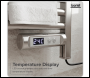 Sealey DH372 Baridi Electric Heated Towel Rail 1085 x 535mm with LED Display – Silver