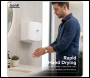 Sealey DH378 Baridi High Speed Hand Dryer with Auto Sensor 1400-1650W - White