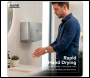Sealey DH379 Baridi High Speed Hand Dryer with Auto-Sensor 1400-1650W - Silver