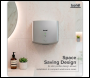 Sealey DH379 Baridi High Speed Hand Dryer with Auto-Sensor 1400-1650W - Silver