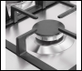 Sealey DH382 Baridi 90cm Gas Hob Stainless Steel with 5 Burners, Cast Iron Supports & Auto Ignition 11kW