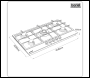Sealey DH382 Baridi 90cm Gas Hob Stainless Steel with 5 Burners, Cast Iron Supports & Auto Ignition 11kW