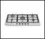 Sealey DH382 Baridi 90cm Gas Hob Stainless Steel with 5 Burners, Cast Iron Supports & Auto Ignition 11kW