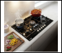 Sealey DH383 Baridi 90cm Gas Hob Black Glass with 5 Burners, Cast Iron Supports & Auto Ignition 11kW