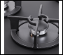 Sealey DH384 Baridi 70cm Gas Hob Matt Black with 5 Burners, Cast Iron Supports & Auto Ignition 10.4kW
