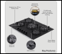 Sealey DH384 Baridi 70cm Gas Hob Matt Black with 5 Burners, Cast Iron Supports & Auto Ignition 10.4kW