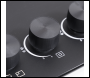 Sealey DH384 Baridi 70cm Gas Hob Matt Black with 5 Burners, Cast Iron Supports & Auto Ignition 10.4kW