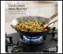 Sealey DH384 Baridi 70cm Gas Hob Matt Black with 5 Burners, Cast Iron Supports & Auto Ignition 10.4kW