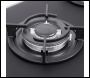 Sealey DH384 Baridi 70cm Gas Hob Matt Black with 5 Burners, Cast Iron Supports & Auto Ignition 10.4kW