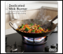 Sealey DH385 Baridi 90cm Gas Hob Matt Black 5 Burners Cast Iron Supports & Auto Ignition 10.4kW