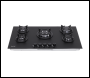 Sealey DH385 Baridi 90cm Gas Hob Matt Black 5 Burners Cast Iron Supports & Auto Ignition 10.4kW