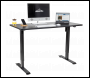 Sealey DH38 Dellonda Single Motor Ultra-Quiet Adjustable-Height Electric Sit/Stand Desk - Black Desktop