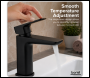 Sealey DH393 Baridi Basin Mixer Tap with Clicker Waste - Matt Black