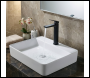 Sealey DH395 Baridi High Basin Mixer Tap with Clicker Waste - Matt Black