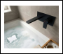 Sealey DH397 Baridi Wall Mounting Basin Mixer Tap, Square - Matt Black