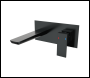 Sealey DH397 Baridi Wall Mounting Basin Mixer Tap, Square - Matt Black