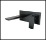 Sealey DH397 Baridi Wall Mounting Basin Mixer Tap, Square - Matt Black