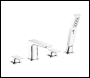 Sealey DH398 Baridi Bath Mounting 4-Hole Mixer Tap with Shower Head - Chrome