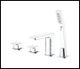 Sealey DH398 Baridi Bath Mounting 4-Hole Mixer Tap with Shower Head - Chrome