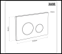 Sealey DH406 Baridi Matt Black Toilet Flush Plate with Dual Flush
