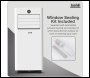 Sealey DH412 Baridi 4-in-1 Portable Air Conditioner with Window Sealing Kit 5,000Btu/hr - White