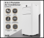 Sealey DH412 Baridi 4-in-1 Portable Air Conditioner with Window Sealing Kit 5,000Btu/hr - White