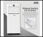 Sealey DH413 Baridi 5-in-1 Portable Air Conditioner/Dehumidifier/Air Cooler with Window Sealing Kit 7,000Btu/hr - White