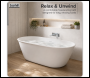 Sealey DH415 Baridi Double-Ended Slim Rim Bath with Overflow System 140cm – Gloss White