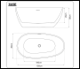 Sealey DH416 Baridi Double-Ended Slim Rim Bath with Overflow System 150cm – Gloss White