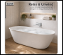Sealey DH417 Baridi Double-Ended Slim Rim Bath with Overflow System 160cm – Gloss White