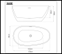 Sealey DH418 Baridi Double-Ended Slim Rim Bath with Overflow System 170cm - Gloss White