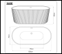 Sealey DH419 Baridi Double-Ended Fluted Design Bath with Slim Rim 150cm – Gloss White