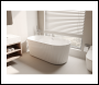 Sealey DH419 Baridi Double-Ended Fluted Design Bath with Slim Rim 150cm – Gloss White