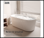 Sealey DH419 Baridi Double-Ended Fluted Design Bath with Slim Rim 150cm – Gloss White