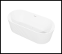 Sealey DH420 Baridi Double-Ended Fluted Design Bath with Slim Rim 168cm – Gloss White